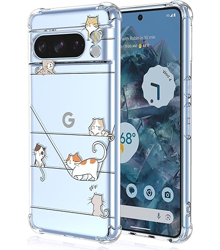 Custodia Per Google Pixel 8 Pro LENGRACE | Design Cardiaco Specchio | TPU Antiurto | Nero - Foto 3