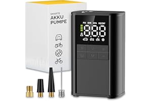 ‎DANSI DANSI Stand-Fahrradpumpe alle Ventile AV, SV, DV - Fahrrad Luftpumpe Inklusive Großem Manometer, Adaptern & Behälter | Pumpe für Motorrad, E Bike, Auto & Sportartikel