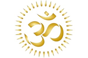 CRAFT KREATIVELY Pochoir Om – 8,25 x 8,25 cm (S) – réutilisable asiatique Aum indien mantra sanskrit hindou spirituel