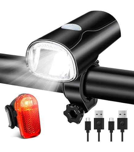 Toptrek Fahrradlicht Set StVZO - Batteriebetriebene LED Beleuchtung Vorne & Hinten