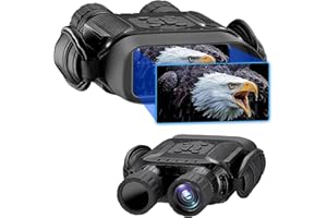 DOWESYEEN Jumelles Adultes Puissante Vision Nocturne et Jour 4" TFT LCD Écran, Image HD 1280P Vidéo Zoom,5X Zoom Numérique, pour Détecter, Chasser, Suivi Jusqu'à 400m avec Carte TF 32 G