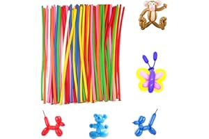 PTBWS Magici Palloncini,200 Pezzi Lungo Palloncini, Palloncini Modellabili, Lungo DIY Lattice Palloncini, Palloncini Colorati Modellabili, per Feste, Compleano, Matrimonio, Anniversario