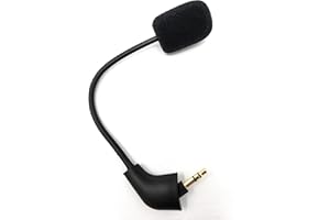TNE Microphone de jeu de rechange pour casque de jeu filaire Kingston HyperX Cloud 2 II Cloud Core Pro CloudX PS5 Xbox One Nintendo Switch Ordinateur PC Gaming
