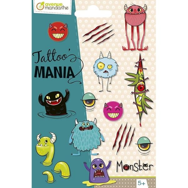 Avenue Mandarine Tattoo'Mania – 13 Temporäre Tattoos, Einhorn/Magie, Ab 5 Jahren