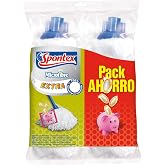 Spontex Extra X2 Microfibre Mop Pack Saver Pack 2 Units