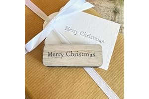 Luck and Luck Merry Christmas Wooden Rubber Stamp, DIY Christmas Crafts, Gift Tags, Scrapbooking Stamps, Christmas Wooden Stamp D4