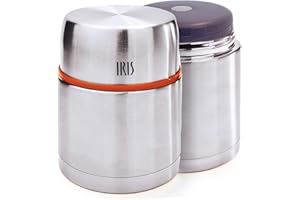 IRIS BARCELONA - Termo Comida Lunch Box, Fiambrera Térmica de Acero Inox para Alimentos Sólidos Calientes y Fríos, Conserva Temperatura hasta 9 Horas, Doble Tapa con Válvula Descompresora 0,5 l