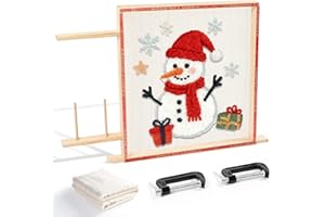 BESGEER Estantes de racimos de alfombras, Marcos de Madera de 29,5 x 29,5 "para racimos de alfombras, artículos de fabricación de alfombras, Herramientas de racimos de alfombras, estantes de racimos