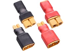 Lyeteung 4 Pezzi XT60 a XT30 Adattatore, XT30 Femmina / Maschio a XT60 Femmina / Maschio Connettori, per Batteria RC LiPo