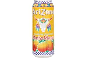 AriZona - Cowboy Cocktail Mucho Mango - Cocktail de Fruits 100% Plaisir - 6 Canettes de 500 ml