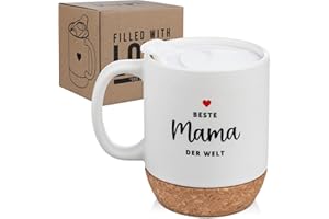 kupi Muttertagsgeschenke für Mama | Muttertagsgeschenk Beste Mama Tasse | Geburtstagsgeschenk Mutter Geschenk Kaffeetasse mit Spruch | 350ml Teetasse mit Deckel