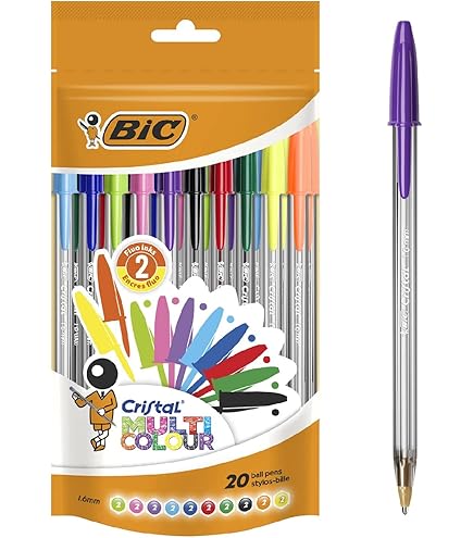 Penne BIC Cristal Soft - Confezione Da 20 Pezzi Multicolore Per Scuola E Ufficio