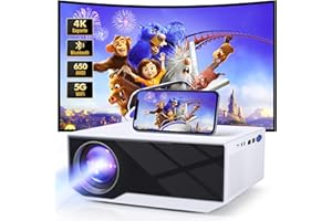 WIELIO Mini Proyector Portátil WiFi Bluetooth, Nativo 18000L 1080P Full HD Videoproyector 4K Soporte Casa Cine para iOS/Android/PC/TV Stick/HDMI/AV/USB/PS5/XBOX,Black