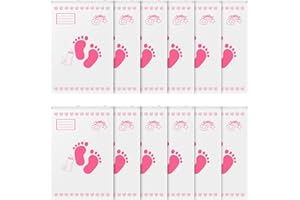 Leenou 12 Bustine Corredino Neonato Sacchetti, Buste Ospedale Cambio Trasparenti con Cursore, per Nascita, Sigillate PE Glassato Borsa, idea regalo (34 * 24 cm) Rosa