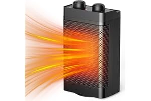 AUINSKY Electric Heater 1500W Space Heaters for Home Low-Energy, 3 Heating Modes 70° Oscillating, Overheating and Tilting Protection Ceramic Fan Heaters for Bedroom Office,Overheat & Tip-over Protection