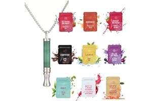 AZURAOKEY Collier respiratoire avec résistance et packs de filtres intérieurs à l'air aromatisé - Treatle en bois pour soulager l'anxiété, réduction du stress et pleine conscience pour les adultes au