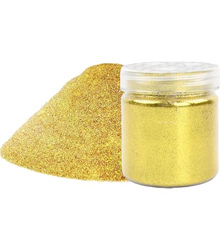 Hemway Glitter Oro Olografico Per Resina Epossidica E Poliuretano – 100g, Fibre Strand, Resistente Al Calore 230°C - 2
