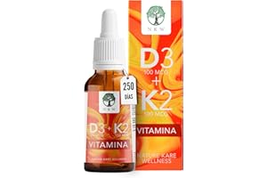 NATURE KARE WELLNESS Vitamina D3 K2 | Vitamina D3 y K2 Gotas | Vitamina D K2 Vitamina D y K2 Vitamin D | Vitamin D3 K2 Vit D3 K2 | Vitaminas D3 y K2 100 mcg Liquida