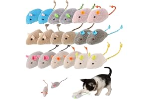 FANTESI 18 Stück Katzenminzen Spielzeug, Plüsch Katzenspielzeug Maus Set Spielzeug Katze Catnip Toy Interaktives für Katzen und Kätzchen