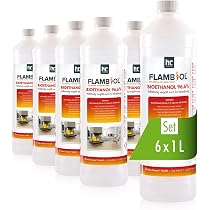 GiDeli Bioéthanol Parfum Forêt - 5L, 96,6% éthanol, Sans Fumée Ni Suie, Intérieur/extérieur