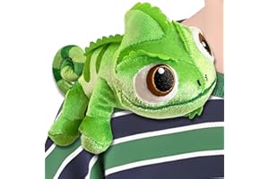 MXYZQDE Chamäleon Kuscheltier, farbenfrohes Plüschtier für Rapunzel Kostüm Damen Niedliches Design Schulter Taschen Deko Ideal für Pascal Rapunzel Neu Verföhnt Geschenk zum Spielen und Dekorieren