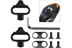 QTKSCEADLNCE Calas MTB SPD para Pedales Autobloqueantes de Bicicleta, Compatible con Pedales Tipo Tacos de Pedal de Bicicleta para Ciclismo de Montaña Carretera y Spinning Juego Duradero de Calas para Bicicleta