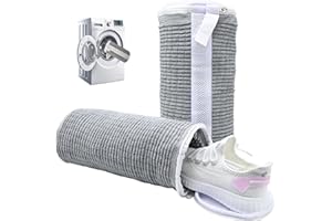 VRLEKAM 2 Stück Schuhwaschbeutel Waschmaschine, Schuhbeutel Waschmaschine Schuhwaschbeutel Rundum-Reinigung 360° Reinigungsflusen für Schuhe mit Verstecktem Reißverschluss Schuhbeutel waschmaschine(Grau)