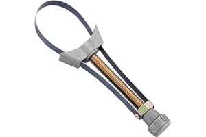 EFFEKTWERK Chiave per filtro olio con cinghia regolabile (65 mm - 110 mm), fascia in acciaio e alluminio resistente, strumento universale per la rimozione del filtro per auto e camion