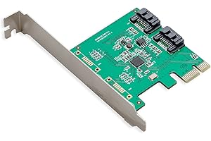 IO CREST Syba SY-PEX40039 2 Port SATA 6Gbps PCI-Express x1 2.0 Card,Green