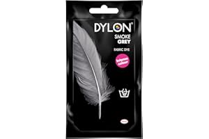 DYLON Hand Dye, Fabric Dye Sachet for Clothes, Soft Furnishings and Projects, 50 g - Smoke Grey