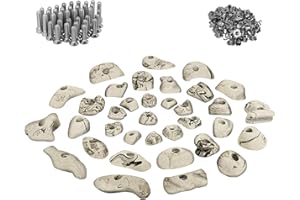 ALPIDEX 35 Presas Escalada | Incluye Tornillos, Tuercas |Tamaños L, M, S | Juego Iniciación | Zona Escalada 3-5 m² | Juego Completo | Piedras Escalada