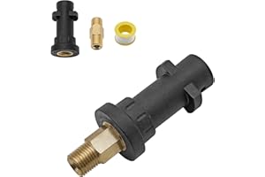 Fai Top Acoplador de Rosca Macho,1/4" Hembra Cañón de Espuma Conector,Pistola de Lanza de Espuma de Nieve Acoplador,Adaptador Macho para Hidrolimpiadoras Automotrices Karcher Serie K2-K7