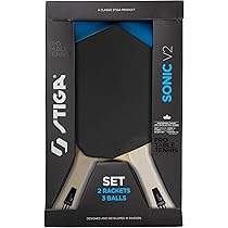 Set Ping Pong STIGA Sonic - 2 Racchette E Palline, Rosso/Nero, Ideale Per Principianti E Divertimento - Foto 6