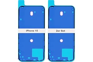 IS-TECK Lot de 2 autocollants de rechange pour iPhone 14 15 16 Plus Pro Max pour coque arrière et boîtier de cadre, film d'étanchéité (iPhone 15 Plus)