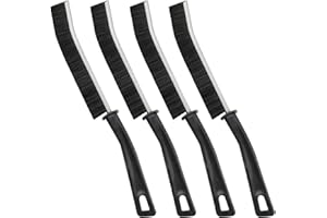 Eozighi 4 Pezzi Spazzola per la Pulizia Delle Fessure Hard-Bristled Crevice Cleaning Brush Multifunzionale Crevice Gap Cleaning Brush, per la Pulizia di Bagno, Cucina, Scanalature di Porte