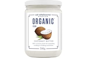 Eat Wholesome Organic Creamed Coconut Butter, 500g - 100% Coconut Purée for Spreading, Cooking & Smoothies
