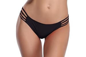 SHEKINI Mujer Traje de Baño Dos Piezas Bandeau Ajustable Acolchado Bikini Top Cintura Baja Triángulo Sexy Parte Inferior de Bikini de Swimwear