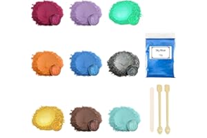 ‎OVALETTA Ovaletta 9 Epoxidharz Farbe 10g,Mica Powder, Kerzen Selber Machen Set, Farbpigmente für Gießpulver, Badebomben Selber Machen, Diy Pigmentpulver für Seifenfarbe, Kerze, Kosmetischer, Schleim