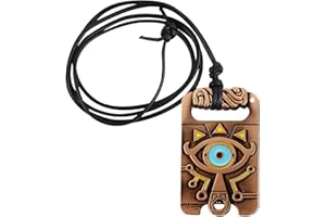 Waldspring Collar Zelda De Piedra Sheikah, Pizarra Sheikah Merch De Zelda, Aliento De La Naturaleza De Zelda, Mercancía Deco De Metal De Zelda, Decoración Colgante De Zelda, Collar De Ojo De Zelda