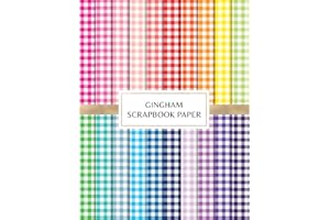 Gingham Scrapbook Paper: Decorative Craft Pages For Card Making, Collage, Origami, Mixed Media and DIY Projects - Rainbow Color Palette