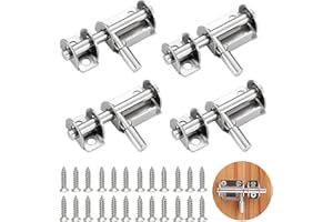 INQUIRLLY Piccolo Chiavistello, 4 pezzi Serratura per porta in acciaio inox, Bullone Serratura Porta in Acciaio Inox, Chiavistello Scorrevole, in Acciaio Inox Serrature Antifurto per Porte da Giardino