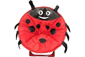 just4baby Kids Children Foldable Bedroom Play Room Moon Chair Moonchair Red Ladybird Design