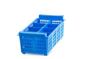 Kerafactum Cestello per posate e piccoli pezzi | Cestino per lavastoviglie – Portaposate extra grande – 8 scomparti a maglia grossa + 120 °C Cutlery Basket senza BPA