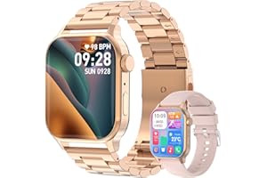 Homailida Smartwatch Uomo Donna con 2 Cinturini, 1.85" Orologio Digitale con Rispondi/Effettua Chiamate, 100+ Modalità Sportive Fitness Tracker con Monitoraggio del Sonno/Contapassi per IOS/Android