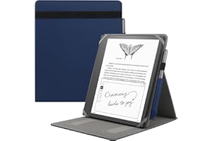 HoYiXi Custodia universale per 10,2 pollici Ti presentiamo Kindle Scribe 1ª generazione 2022/10,3 pollici Kobo Elipsa eReader 2021 Cover pieghevole con verticale Flip Stand e Portamatite - blu