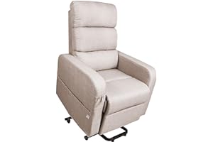 ‎PEPE MOBILITY PEPE Mobility Fernsehsessel mit Aufstehhilfe Elektrisch (Leinengewebe), Relaxsessel mit Liegefunktion, Seniorensessel für Wohnzimmer, TV Sessel mit Liegefunktion bis 130°, Beige