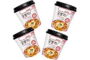 MiFan Tteokbokki Box – Topokki Coreano Rose | Albóndigas de arroz coreanas instantáneas | Comida coreana auténtica 4 x 120g