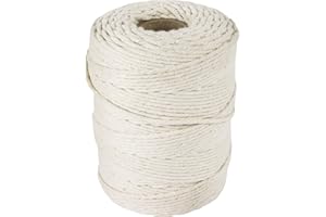 Browin 310201 Fleischfäden aus Baumwolle weiß, Fleisch Binden, Würstchen Machen, Bäcker Bindfäden100 g 240°C~50 m, Stoff, White, 5.5 x 5.5 x 9.5 cm, 1-Einheiten, 4 m