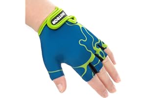 METEOR Guanti Bicicletta per Bambibi e Giovani - Guanti Ciclismo Corto Mezze Dita - Bimbo Bici Guanti per Autunno Primavera Estate MTB BMX - Molte Taglie e Colori