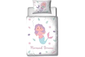 MTOnlinehandel Ropa de cama infantil de franela/franela, ropa de cama de bebé para niñas, suave y cálida, con cremallera, funda nórdica de 100 x 135 cm y funda de almohada de 40 x 60 cm